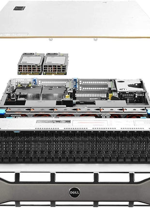 Dell PowerEdge R730xd Server 24B SFF 2U, 2X Intel Xeon E5-2690 v4 2.6Ghz (28-cores Total), 128GB DDR4 RAM, 4X 1.2TB 10K SAS 2.5" 12Gb/s HDD, H730P 2GB RAID, NIC 10Gb + I350 1Gb (Renewed)