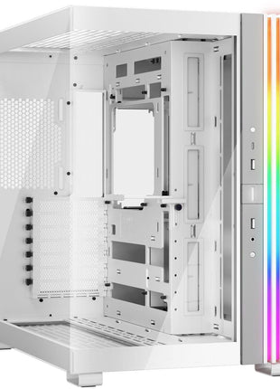 be quiet! Light Base 600 DX White PC Case | Fully Windowed Front and Side Panel | Dual Chamber | ARGB LED Strip | Inverted and Horizontal Layout Customizable | BGW66