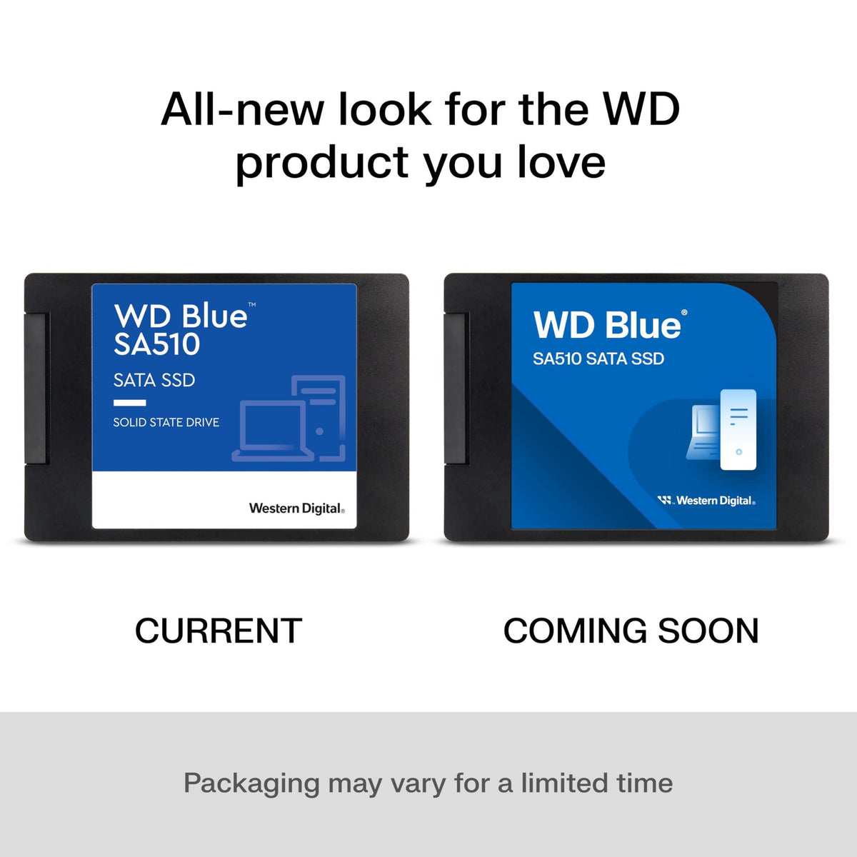 Western Digital 4TB WD Blue SA510 SATA Internal Solid State Drive SSD - SATA III 6 Gb/s, 2.5"/7mm, Up to 560 MB/s - WDS400T3B0A