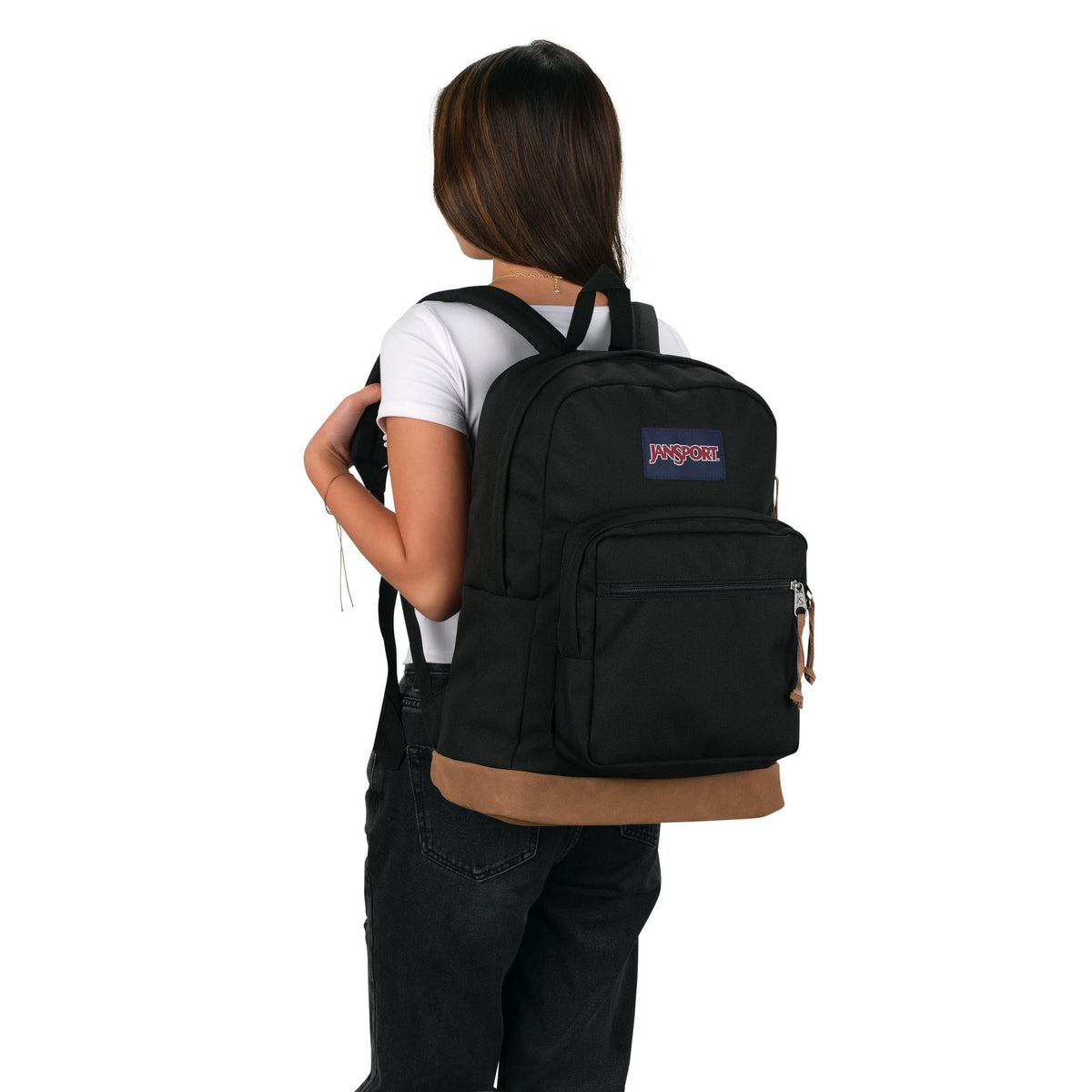 JanSport Right Pack Backpack - Durable Daypack with Padded 15" Laptop Sleeve, Spacious Main Compartment & Integrated Water Bottle Pocket - Black