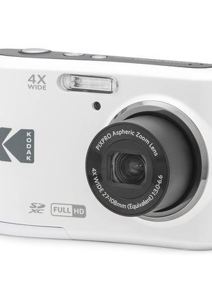 KODAK PIXPRO Friendly Zoom FZ45-WH 16MP Digital Camera with 4X Optical Zoom 27mm Wide Angle and 2.7 inch LCD Screen (White)
