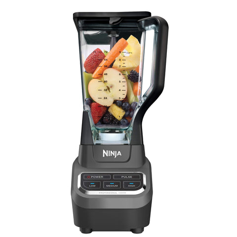 Ninja Professional Blender 1000W, Total Crushing Technology- Smoothies, Ice Crushing & Frozen Fruit, Full-Size Countertop Blender, 72-oz. Pitcher, Black & Grey, BL610