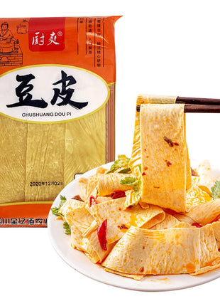SXET Dried Tofu Skin, Handmade Bean Curd Sheets, Chinese Special Youdoupi, Soy Products, Vegetarian Food, Fit for Hot Pot, Cold Vegetable, Stir Fry 豆腐皮 120g/4.23oz per Pack (Pack of 1)