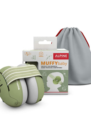 Alpine Muffy Baby Ear Protection for Babies and Toddlers up to 36 Months - CE & ANSI Certified - Noise Reduction Earmuffs - Comfortable Baby Headphones Against Hearing Damage & Improves Sleep - Green