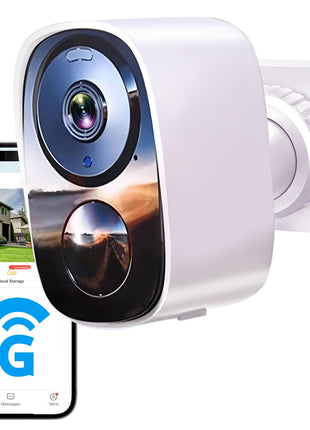 2026 Upgraded 2K Security Cameras Wireless Outdoor, Free Cloud Storage, 1-6 Months Battery Life, Waterproof, 2-Way Talk, AI Motion Detection Spotlight Siren Alarm Cameras for Home Security