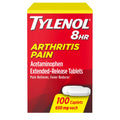 Tylenol 8HR Arthritis Pain Relief Caplets, 650 mg Acetaminophen for Minor Arthritis & Joint Pain, Fever Reducer, Extended Release, Gentle on Stomach, 100 ct