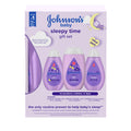 Johnson's Baby Sleepy Time Bedtime Gift Set with Relaxing NaturalCalm Aromas, Bedtime Baby Bath Shampoo, Wash & Lotion, Baby Bedtime Essentials, Hypoallergenic & Paraben-Free, 3 Items