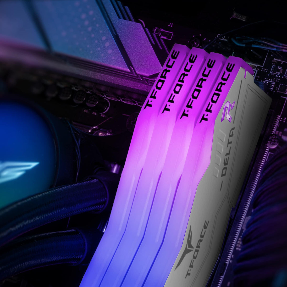 TEAMGROUP T-Force Delta RGB DDR5 Ram 96GB (2x48GB) 6800MHz PC5-54400 CL36 Desktop Memory Module Ram for 600 700 Series Chipset XMP 3.0 Ready White - FF4D596G6800HC36DDC01