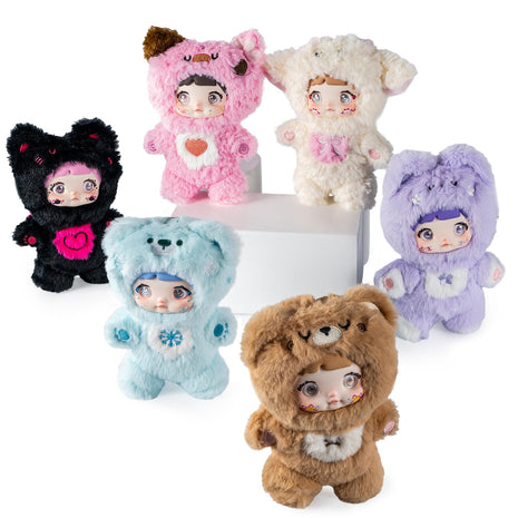BEEMAI Nommi Loveliness Never Ends Series Plush Blind Box 1PC (1 of 7 Possible Styles) Cute Figures Collectible Toys Birthday Gifts