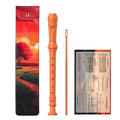 SDREAM Soprano Recorder Instrument for Kids and Adults - Beginner 8 Hole German Fingering Recorder Flute With Cleaning Rod, Packing Bag and Sheet Music (Orange)