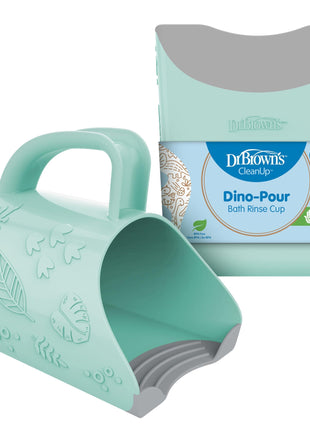 Dr. Brown's CleanUp Dino-Pour Baby Bath Rinse Cup, Tear-Free Rinsing for Babies and Toddlers, BPA Free