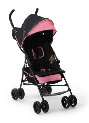 Ingenuity 3D Mini Convenience Stroller – Lightweight Stroller with Compact Fold, Multi-Position Recline, Canopy with Pop Out Sun Visor and More – Umbrella Stroller for Travel, Pink