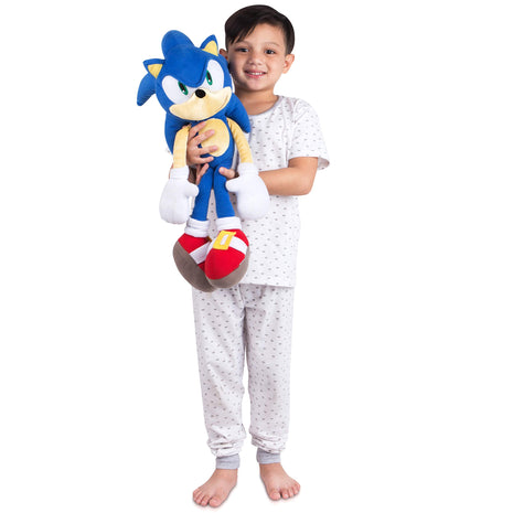 Sonic The Hedgehog Anime Kids Bedding Super Soft Plush Cuddle Pillow Buddy, 22 inch Tall, (Officially Licensed Product) by Franco