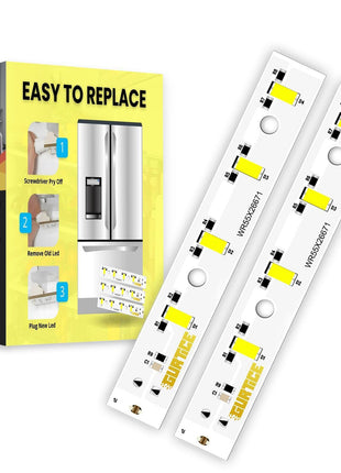 New Upgraded 2 Pack WR55X26671 PS11767930 AP6035586 Led Light Board Compatible for GE Refrigerator Replace 4468532 EAP11767930 LED3344588