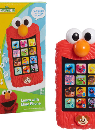 Sesame Street Learn with Elmo Pretend Play Phone, Learning and Education, Kids Toys for Ages 2 Up by Just Play
