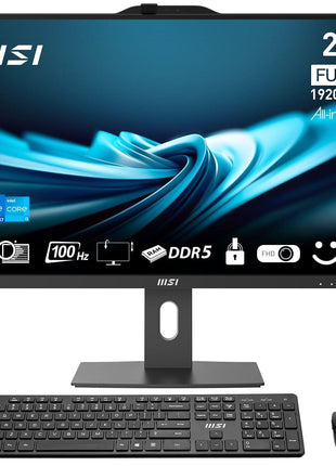 msi PRO AP272P 27" IPS FHD All-in-One PC: Intel Core i7-14700, 32GB DDR5, 1TB m.2 NVMe SSD, WiFi, Adjustable Stand, Keyboard & Mouse, Windows 11 Pro: 14M-600US