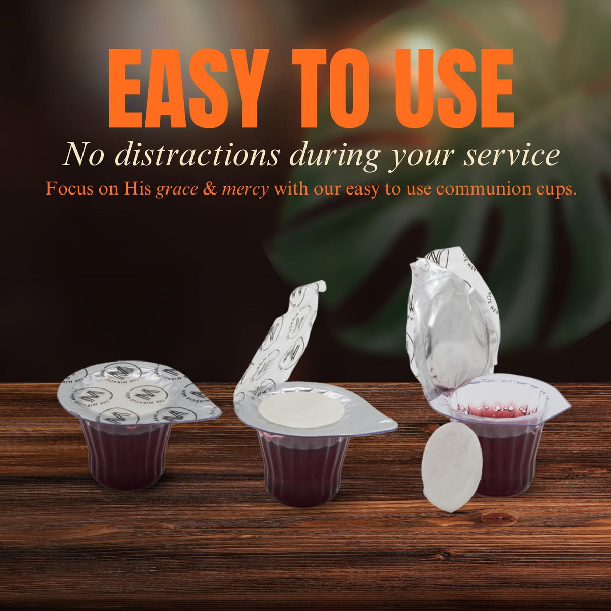 Pre Packaged Traditional Communion Cups | Box of 250 with Juice and Wafer