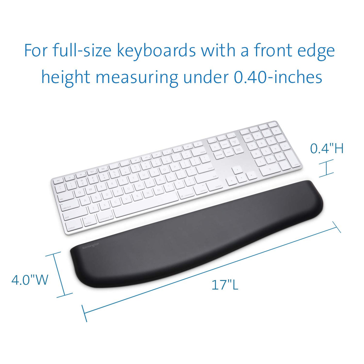 Kensington ErgoSoft Wrist Rest for Slim Keyboards, Black (K52800WW)