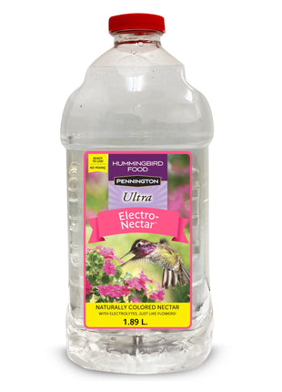 Pennington Electro-Nectar Hummingbird Nectar Ready to Use, Naturally Colored with Electrolytes, 64-oz Bottle