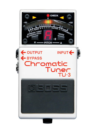 BOSS TU-3 Chromatic Floor Tuner for Guitar and Bass | Industry-Standard Performance | Tank-Tough BOSS Stompbox Body | 21-Segment LED Meter | Accurate to  One Cent | Accu-Pitch Sign Function
