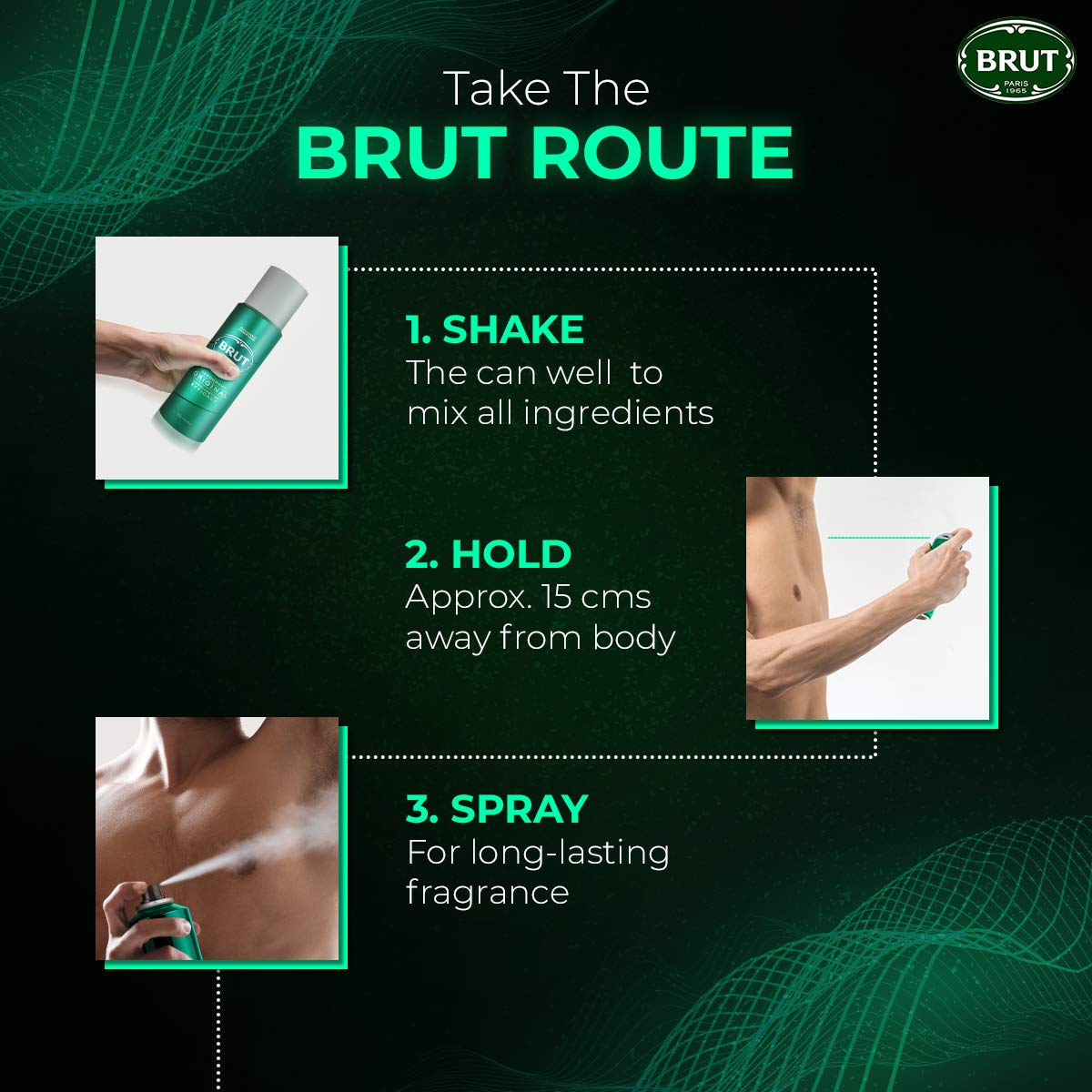 Brut Original Deodorant 200ml + Brut Original All - In- one Hair & Body Shower Gel 500ml