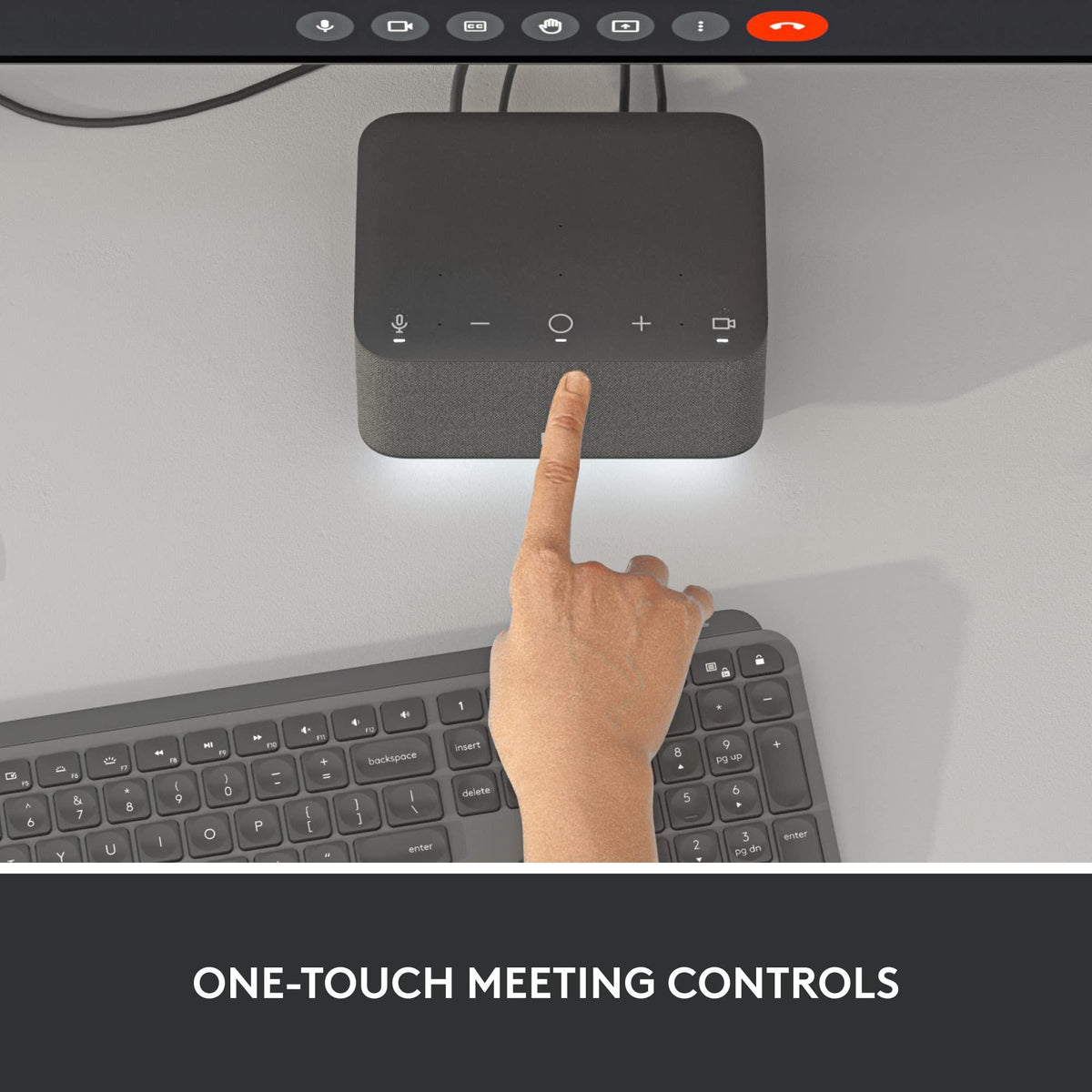 Logitech - Logi Dock, All-in-One USB C Laptop Docking Station, Speakerphone, Noise Canceling Mics, Bluetooth, HDMI, for Windows/macOS, Certified for Zoom, Google Meet, Google Voice - Graphite