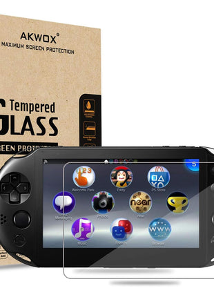 Screen Protector Compatible with PS Vita 2000 (Pack of 2), Premium HD Clear 9H Tempered Glass Screen Protective Film Max Clarity High Touch Accuracy Film