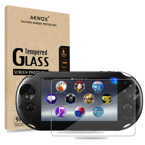 Screen Protector Compatible with PS Vita 2000 (Pack of 2), Premium HD Clear 9H Tempered Glass Screen Protective Film Max Clarity High Touch Accuracy Film