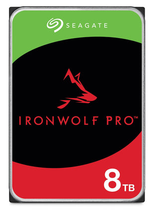 Seagate IronWolf Pro, 8 TB, Enterprise NAS Internal HDD –CMR 3.5 Inch, SATA 6 Gb/s, 7,200 RPM, 256 MB Cache for RAID Network Attached Storage (ST8000NT001) | 7200 RPM drive with CMR technology and 24x7 performance for RAID, NAS systems and AI training