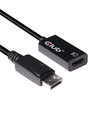 Club 3D CAC-1080 DisplayPort 1.4 to HDMI 2.0b HDR Active Adapter M/F | UHD 4096x2160 output, plug and play on Windows and Mac, links laptops and graphics cards to monitors and TVs