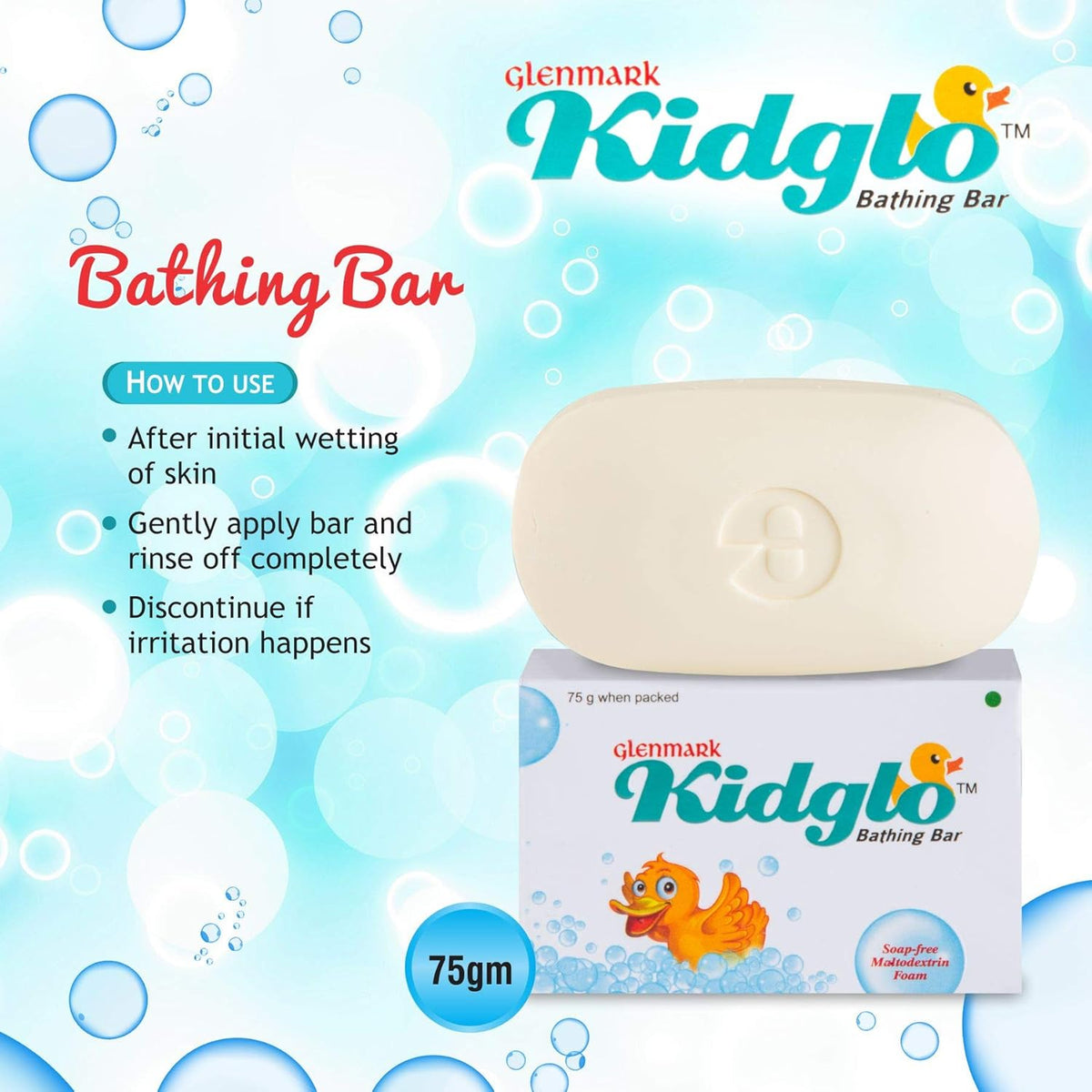 Kidglo Bathing Bar, 75 g (Pack of 3)