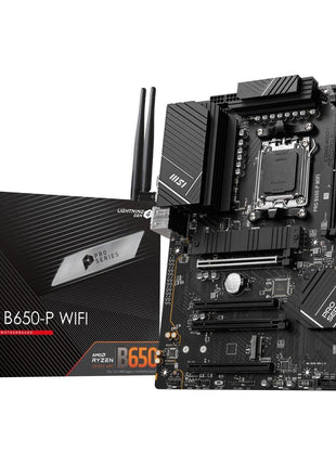 MSI PRO B650-P WiFi ProSeries Motherboard (AMD Ryzen 9000/8000/7000 Series Processors, AM5, DDR5, PCIe 4.0, M.2, SATA 6Gb/s, USB 3.2 Gen 2, HDMI/DP, Wi-Fi 6E, Bluetooth 5.3, 2.5Gbps LAN, ATX)