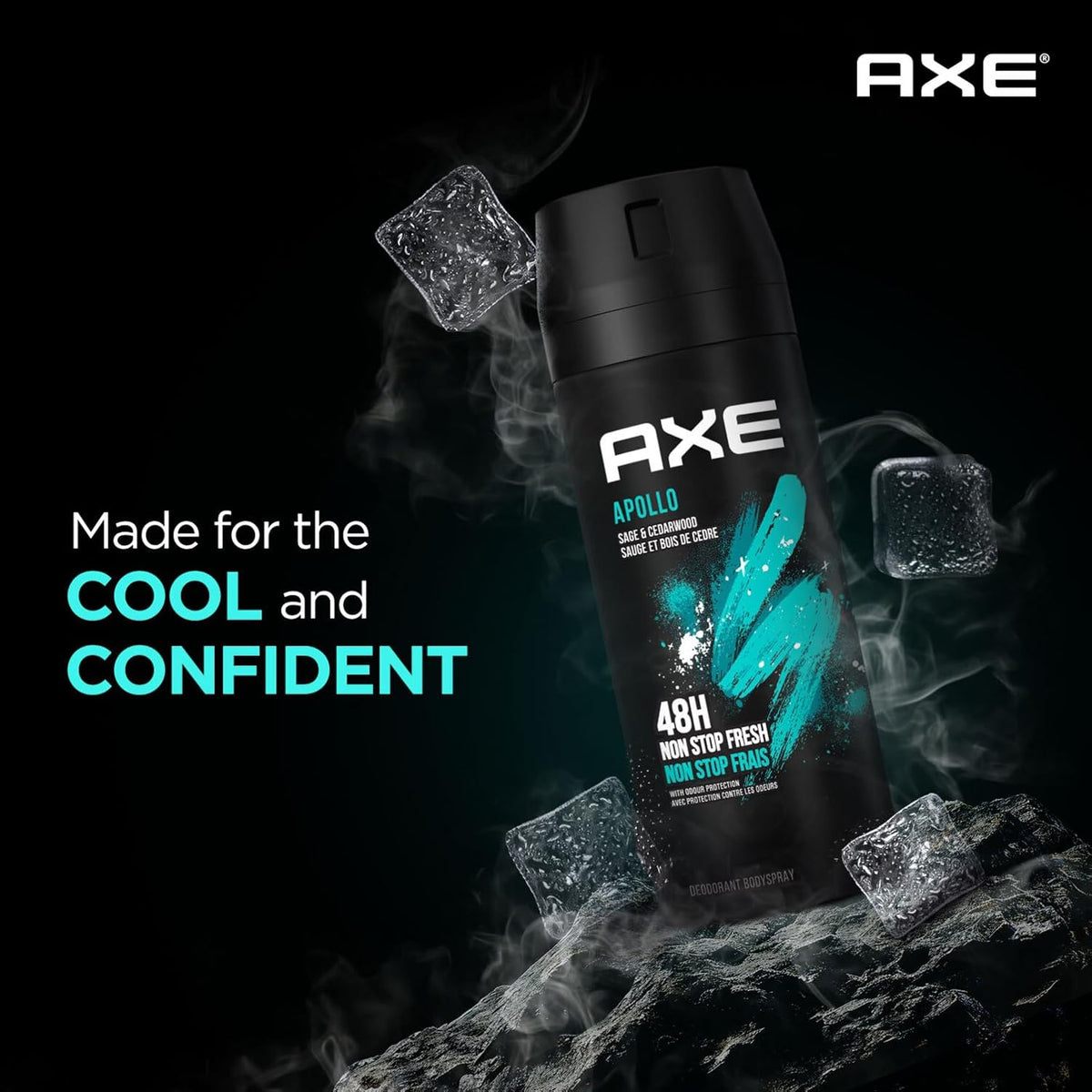 Axe Apollo Sage & Cedarwood Deodorant Body Spray for Men | 48H* Odour Protection | Invigorating Scent|150ml