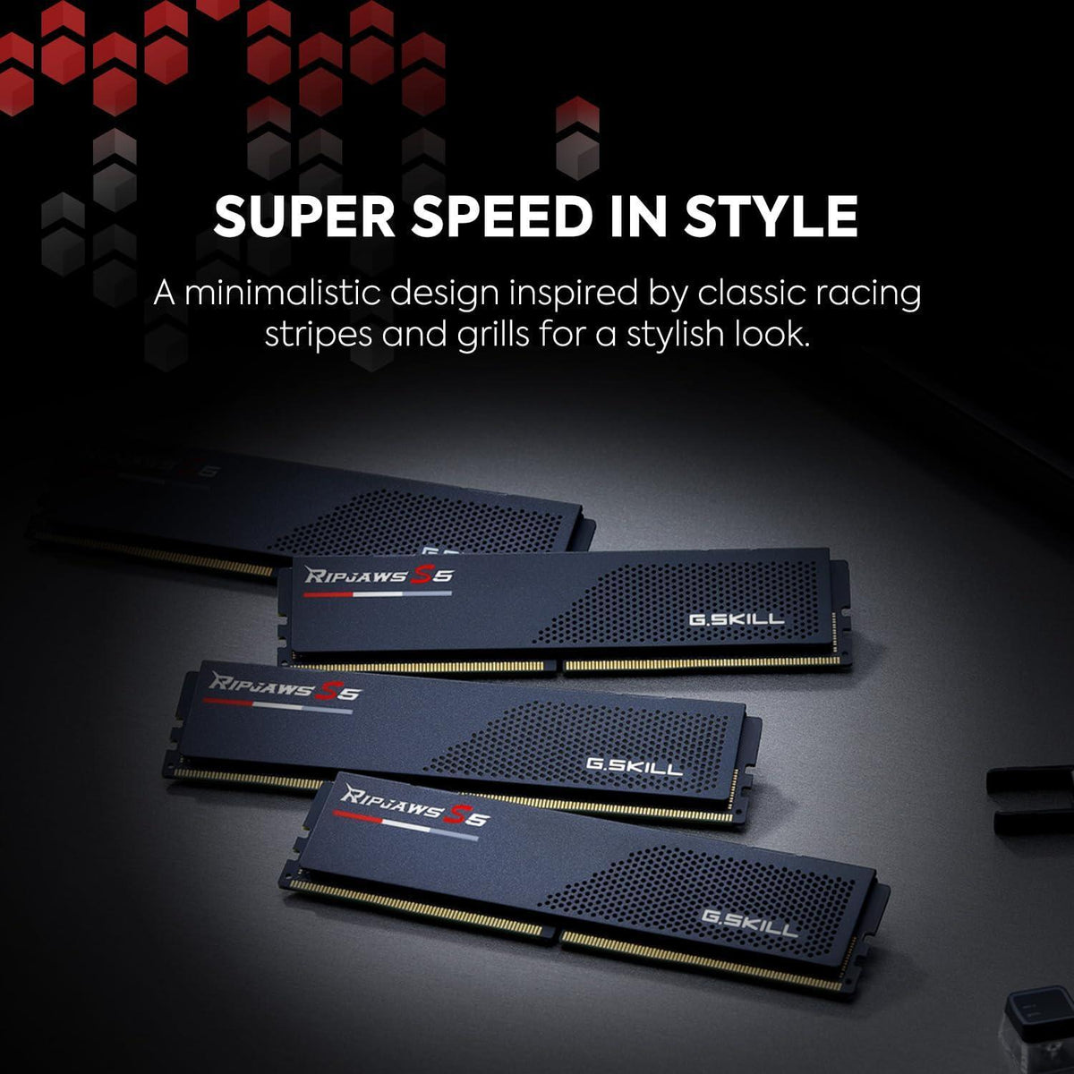 G.SKILL Ripjaws S5 Series (Intel XMP 3.0) DDR5 RAM 64GB (2x32GB) 5200MT/s CL40-40-40-83 1.10V Desktop Computer Memory UDIMM - Matte Black (F5-5200J4040A32GX2-RS5K)