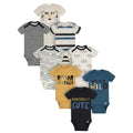 Onesies Brand baby boys 8-pack Short Sleeve Mix & Match Bodysuits and Toddler T Shirt Set, Dangerously Cute Tiger, 3-6 Months US