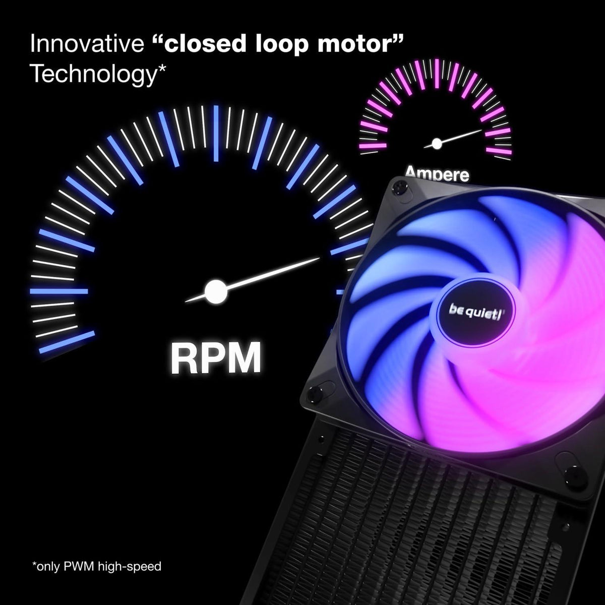 be quiet! Light Wings LX 140mm PWM high-Speed PC Case Fan | Black | BL129