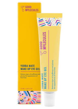 Good Molecules Yerba Mate Wake Up Eye Gel - Hydrating Under Eye Gel Cream with Hyaluronic Acid and Caffeine - Target Dark Circles and Puffiness - Skin Care for Face