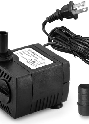 90 GPH Mini Submersible Pump, Small Fountain Pump (5W 350L/H) for water feature, Aquariums, Fish Tank, Tabletop Fountain, Pet Fountain, Indoor or Outdoor Pond Fountain