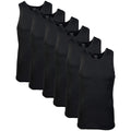 Gildan Men's A-Shirt Tanks, Multipack, Style G1104, Black (6-Pack), Large