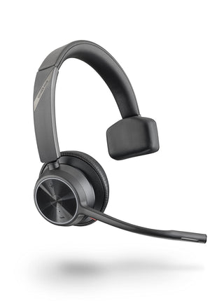 Poly - Voyager 4310 UC Wireless Headset (Plantronics) - Single-Ear Headset with Boom Mic - Connect to PC/Mac via USB-C Bluetooth Adapter, Cell Phone via Bluetooth - Works with Teams, Zoom & More,Black