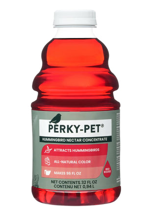 Perky-Pet Hummingbird Nectar Concentrate for Hummingbird Feeder - 32 oz - Makes 96 FL OZ of Red Food Nectar - 238