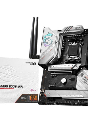 MSI MPG B650 Edge WiFi Gaming Motherboard (AMD Ryzen 9000/8000/7000 Series Processors, AM5, ATX, DDR5, PCIe 4.0, M.2, SATA 6Gb/s, USB 3.2 Gen 2, HDMI/DP, Wi-Fi 6E, Bluetooth 5.3, ATX)