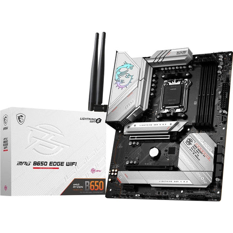 MSI MPG B650 Edge WiFi Gaming Motherboard (AMD Ryzen 9000/8000/7000 Series Processors, AM5, ATX, DDR5, PCIe 4.0, M.2, SATA 6Gb/s, USB 3.2 Gen 2, HDMI/DP, Wi-Fi 6E, Bluetooth 5.3, ATX)