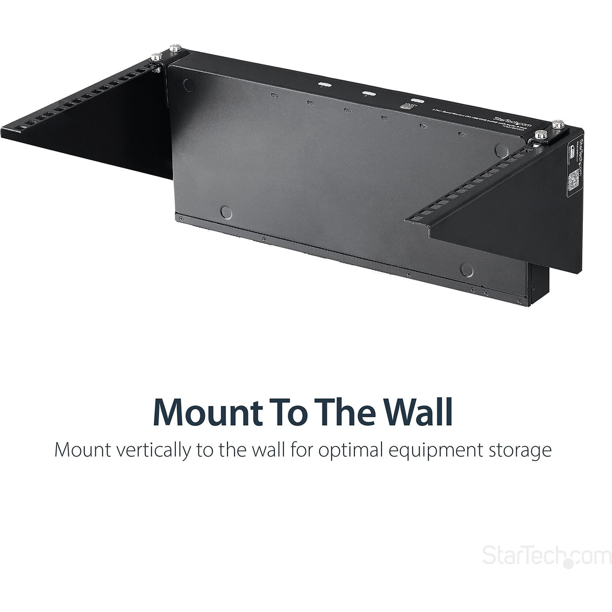 StarTech.com 6U Wall Mount Patch Panel Bracket – 19 in – Steel - Vertical Mounting Bracket for Networking and Data Equipment , TAA (RK619WALLV)