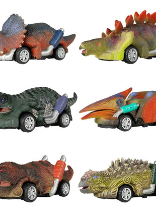 Dinosaur Toy Pull Back Cars,6 Pack Dino Toys for 3 Year Old Boys Girls and Toddlers,Boy Toys Age 3,4,5 and Up,Pull Back Toy Cars,Dinosaur Games with T-Rex