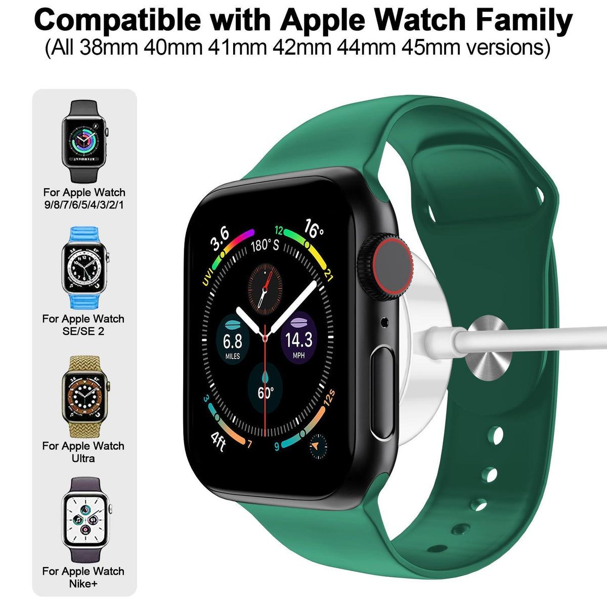 𝟐𝟎𝟐𝟓 𝐔𝐩𝐠𝐫𝐚𝐝𝐞𝐝 for Apple Watch Charger Magnetic Fast Charging Cable [Portable] Magnetic Wireless Charging Compatible with iWatch Series Ultra/10/9/8/7/6/SE/5/4/3/2-[3.3FT] White
