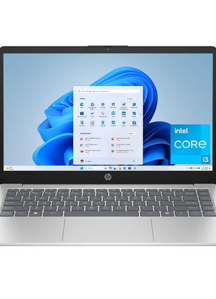 HP 14 inch Laptop, HD Display, Intel Core i3-N305, 8 GB RAM, 256 GB SSD, Intel UHD Graphics, Windows 11 Home in S Mode, Natural Silver, 14-ep0299nr