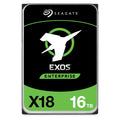 Seagate Exos X18 16TB Enterprise HDD - CMR 3.5 Inch Hyperscale SATA 6Gb/s, 7200 RPM, 512e and 4Kn FastFormat, Low Latency with Enhanced Caching (ST16000NM000J)