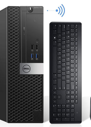 Dell OptiPlex 7040 SFF Desktop Computer PC Intel Quad Core i7-6700 3.20GHz AX200 Built-in WIFI 6 Bluetooth 32GB DDR4 New 1TB NVMe M.2 SSD 2TB HDD HDMI Wireless Keyboard & Mouse Windows11 Pro (Renewed)