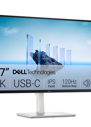 Dell 27 Monitor S2725QC, 4K UHD IPS, 120Hz, 99% sRGB, 4ms, FreeSync Premium | 3840x2160, 163 PPI, USB-C, HDMI, DisplayPort, Anti-Glare, Eye Comfort Technology, LED Edgelight System